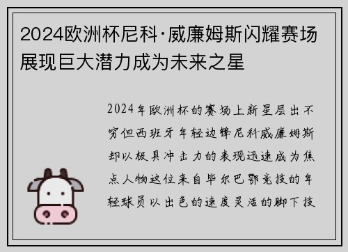 2024欧洲杯尼科·威廉姆斯闪耀赛场展现巨大潜力成为未来之星